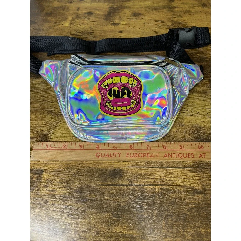 Mirror Prism White Multi-Colored Waist/Shoulder Bag Fanny Pack